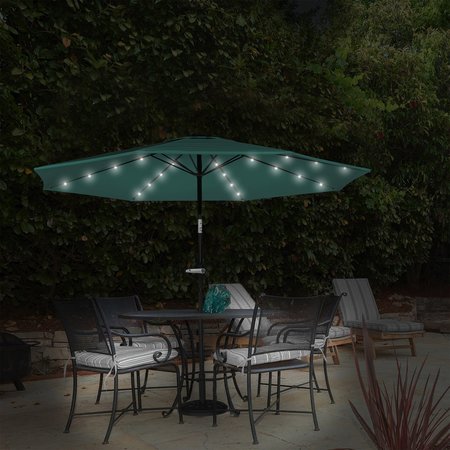 Pure Garden 10-Foot Outdoor Patio Umbrella, Hunter Green 50-LG1176